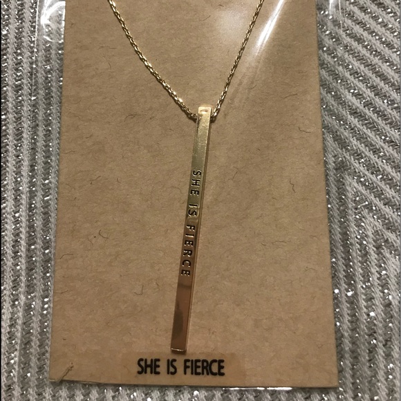 🎉SALE 🎉She is Fierce Gold Necklace 🦁 - Picture 2 of 2